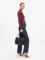 Bolso de hombro K/Weave mediano negro niquel